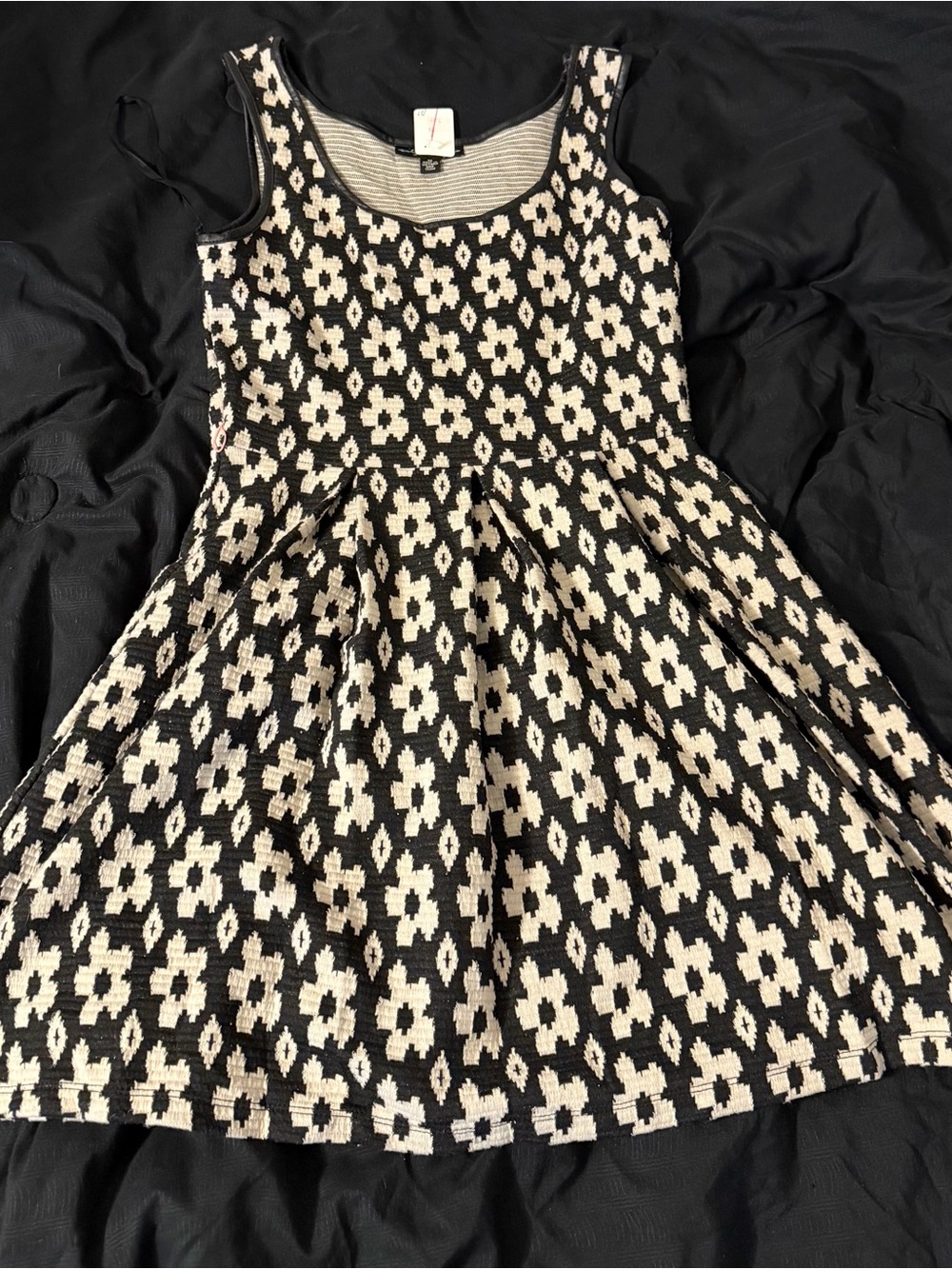 Black and Ivory Textured Knit Dress by Jason Wu Collection - Picture 2 of 3